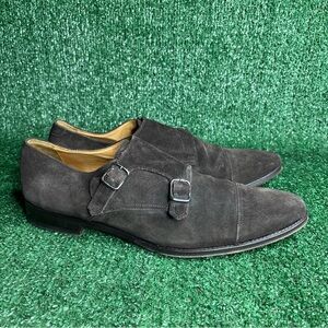 SUITSUPPLY Formal Shoes Men's US 12 /‎ EU 45 Double Monk Strap Brown Suede
